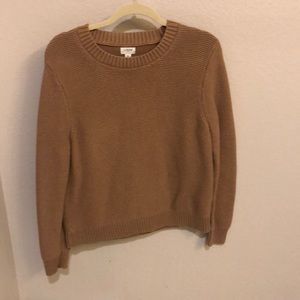 J. Crew dark tan/Beige Crew Neck sweater sz XL